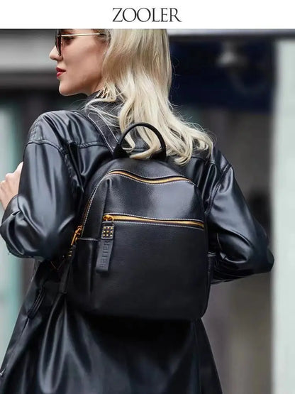 ZOOLER Top Sell Genuine leather Backpack Women Real Leather Travel Bags Style Backpack Soft Skin Female School Girl  Bags MY113