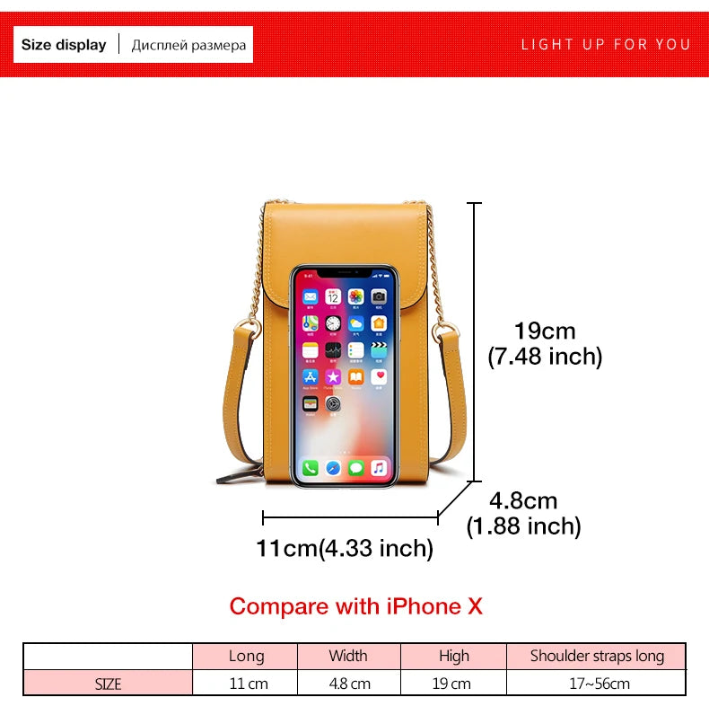 FOXER Split Leather Crossbody Bag