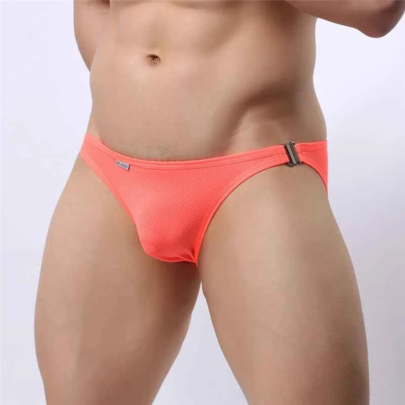 BRAVE PERSON Men's Sexy Fashion Briefs Bikini with Side Metal Buckle