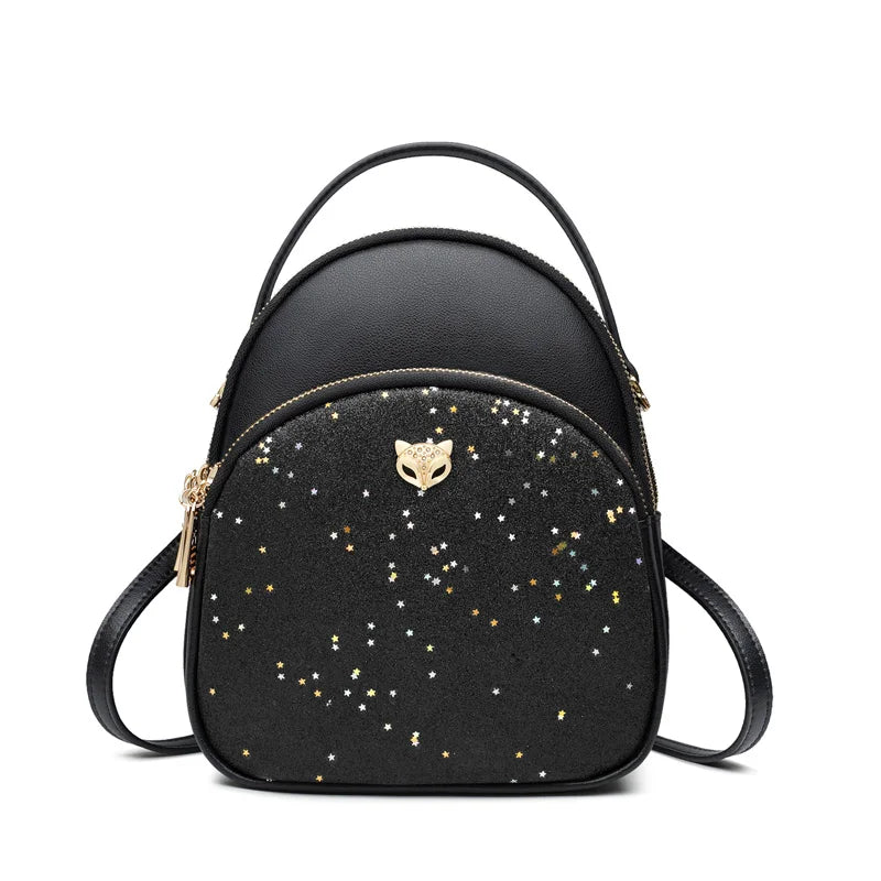 FOXER Glett Design Mini Female Backpack Split Leather Multilayer Space Women Shoulder Bag Fashion Handbag Best Festival Gift
