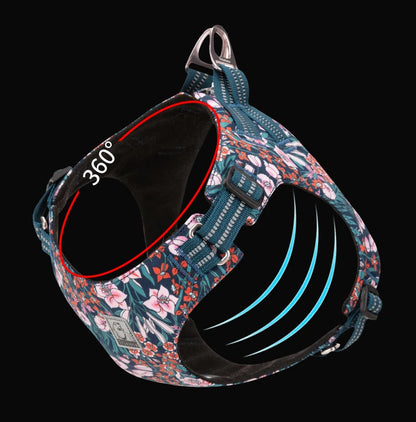Truelove Pet Harness Floral Doggy Harness Dog Vest Type Dog Walking Chain Small Medium Puppy Cat Printed Cotton TLH1912