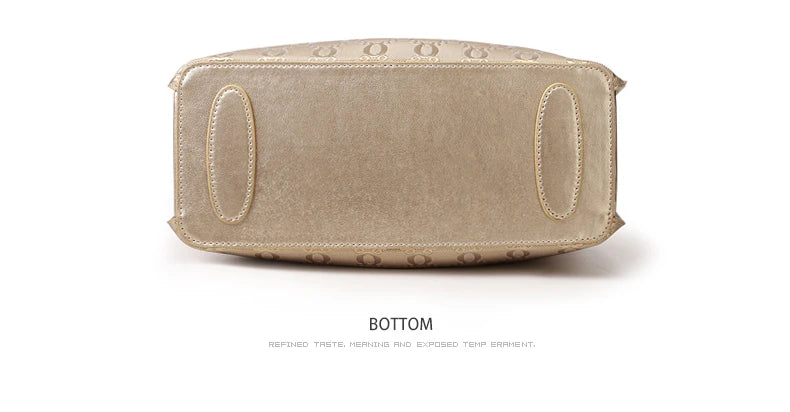 FOXER Split Leather Monogram Handbag