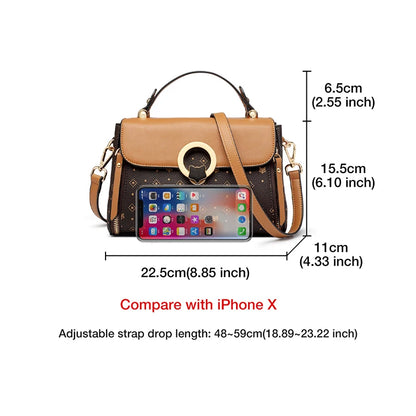 FOXER Women's Shoulder Bag Vintage Signature Tote Bag 2026 Luxury Fashion Female Handbag Crossbody Purse