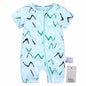 Kids Tales Playful Prints Cotton-Blend Short-Sleeve Baby Romper