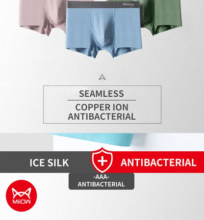 MiiOW Modal Men's Underwear 3Pcs Antibacterial Boxer Shorts