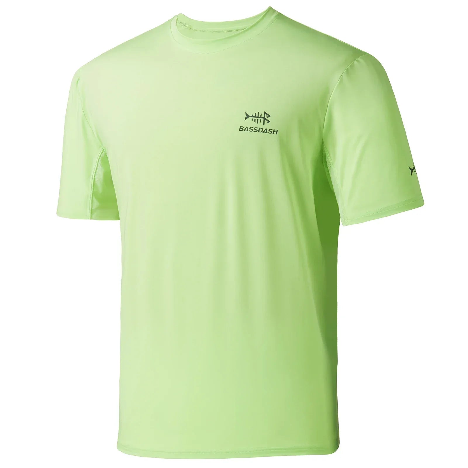BASSDASH Men’s UPF 50+ Sun Protection Fishing Shirt Apple Green