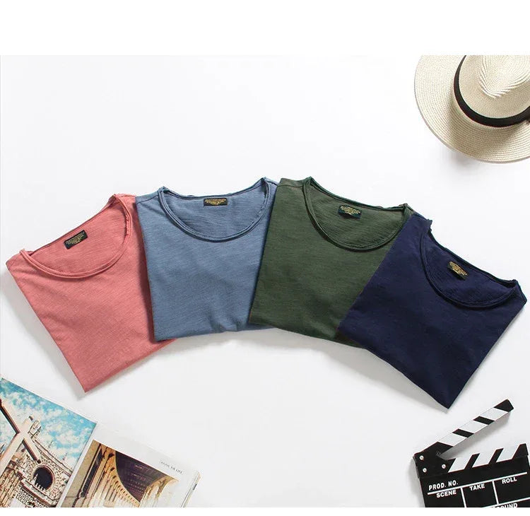 AIOPESON 100% Cotton Casual Soft Fitness T-Shirts - ShopHub