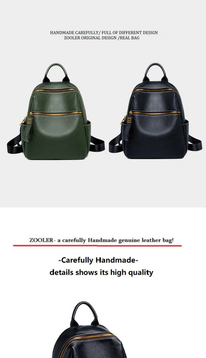 ZOOLER Top Sell Genuine leather Backpack Women Real Leather Travel Bags Style Backpack Soft Skin Female School Girl  Bags MY113