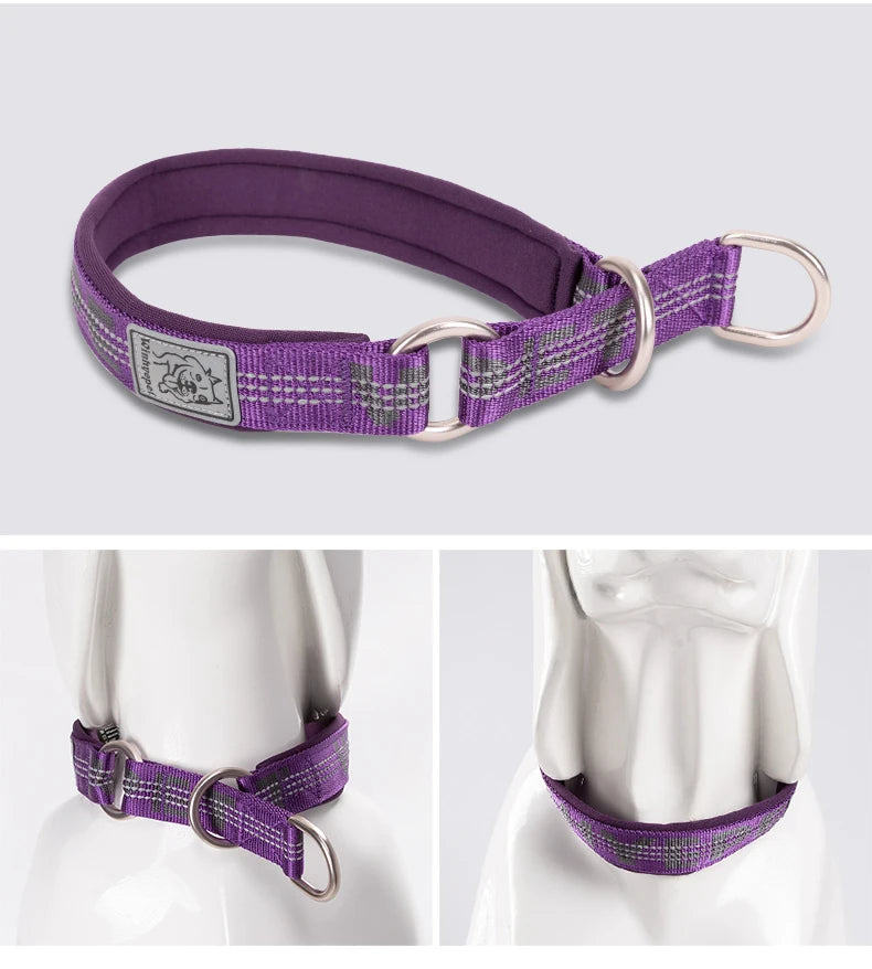 Truelove P Chain Pet Reflective Collar Nylon Best Neoprene Padded Half Choke Training Lightweight Washable Sports YC1852
