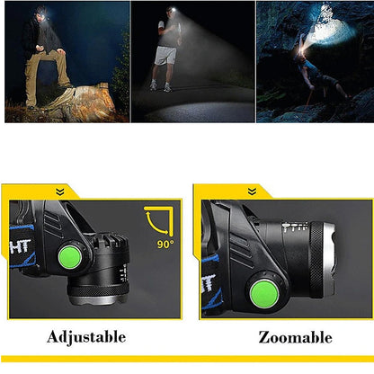 Headlamps Headlight Waterproof Rechargeable 1600 lm Adjustable Focus dealonline.co.nz