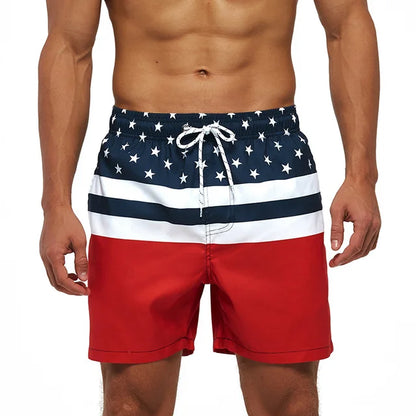 Men's Datifer Brand beach shorts, quick-dry boardshorts for summer swimwear and athletic activities, in a stylish surf design.