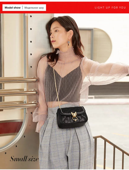 FOXER Split Leather Crossbody Bag
