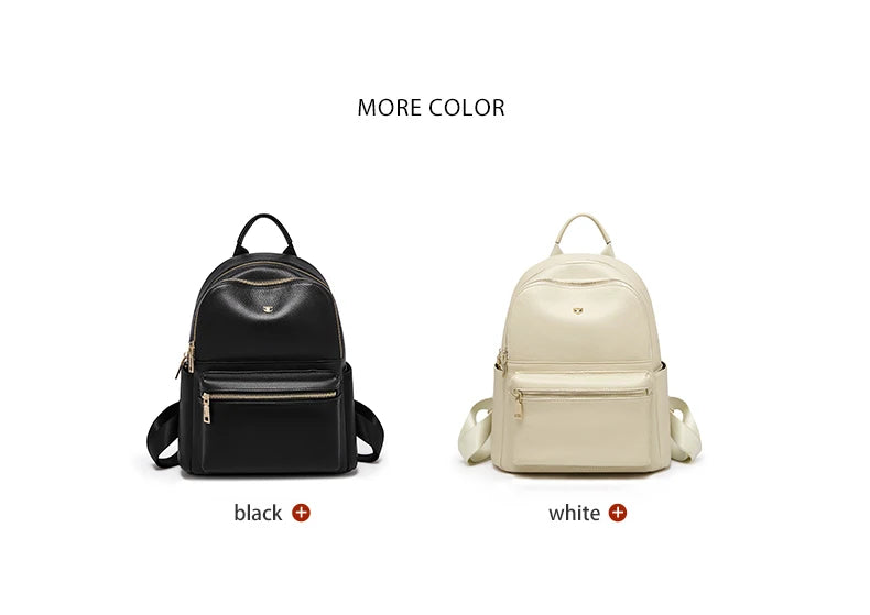 FOXER Brand  Women Cute Fashion Backpack Lady Leather +Microfiber Simple Travel School Bag Book Purse Quality Soft Daypack Gift