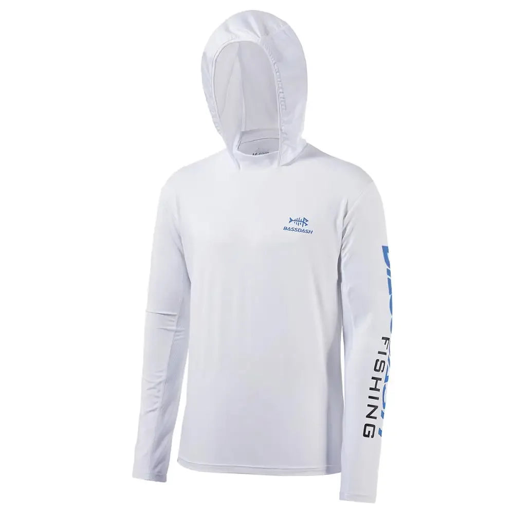 BASSDASH UPF 50+ Men’s UV Sun Protection Long Sleeve Hoodie