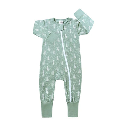 Kids Tales Little Bloom Cotton-Blend Double-Zip Romper