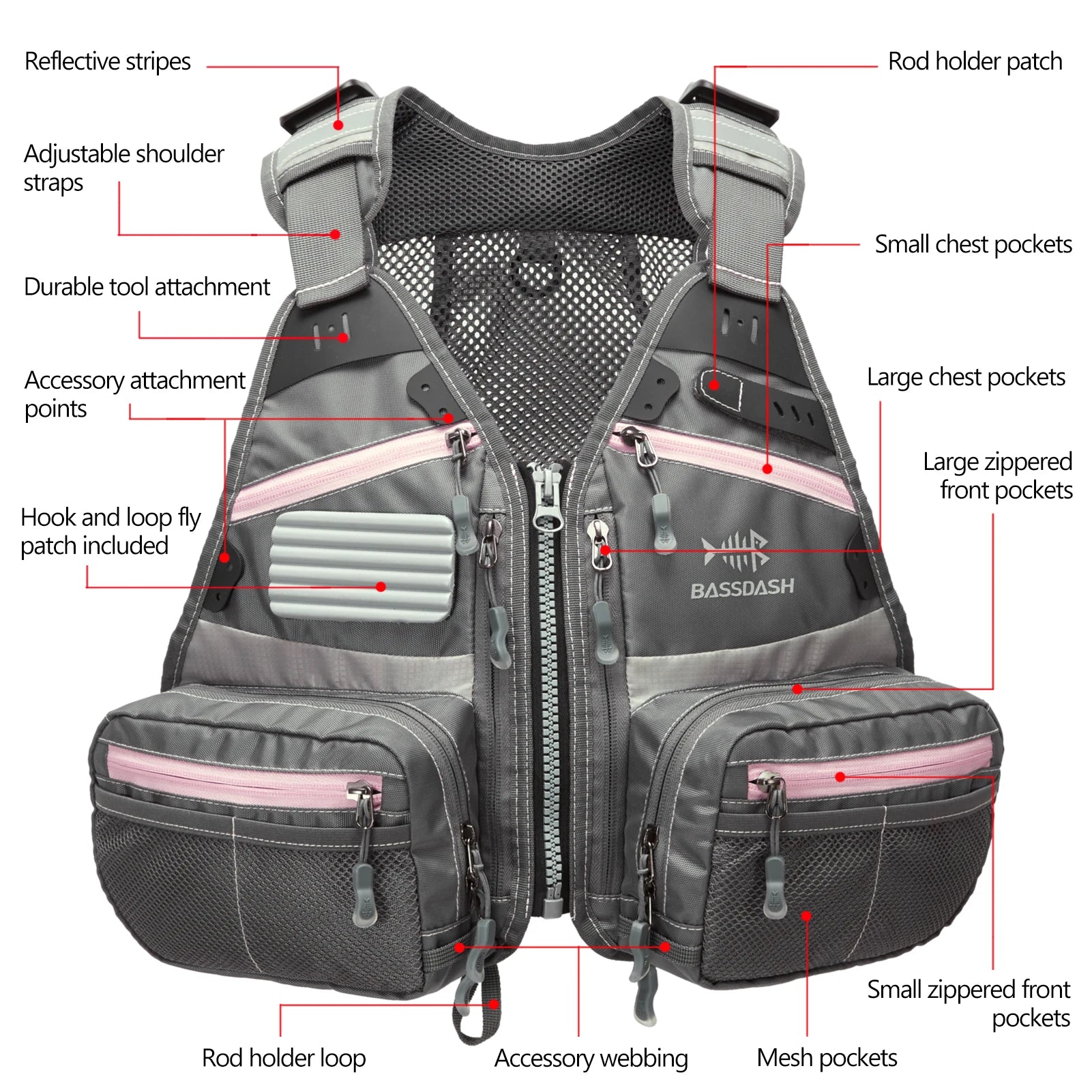 BASSDASH Fly Fishing Vest ShopHub