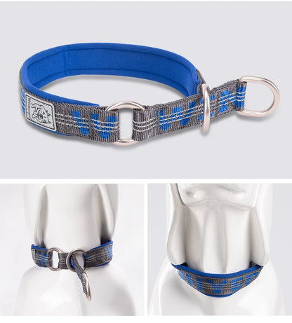 Truelove P Chain Pet Reflective Collar Nylon Best Neoprene Padded Half Choke Training Lightweight Washable Sports YC1852