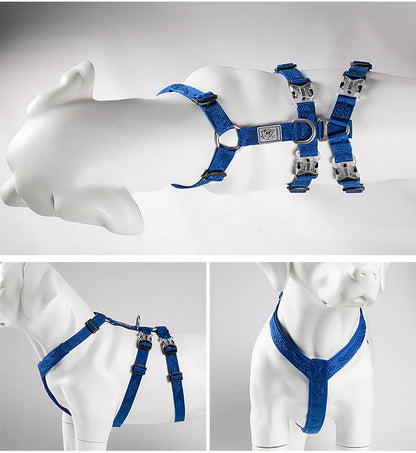 TRUELOVE  Pet Harness Double-H Nylon Personalized Dog Harness NO PULL Reflective Breathable Adjustable YH1803