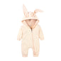 Kids Tales Bunny Hugs Cotton-Blend Hooded Baby Romper