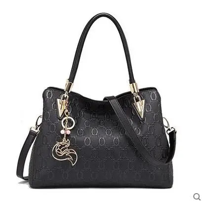 FOXER Split Leather Monogram Handbag