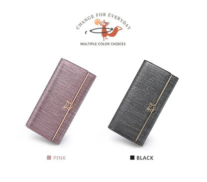 FOXER Women's Split Leather Long Wallet