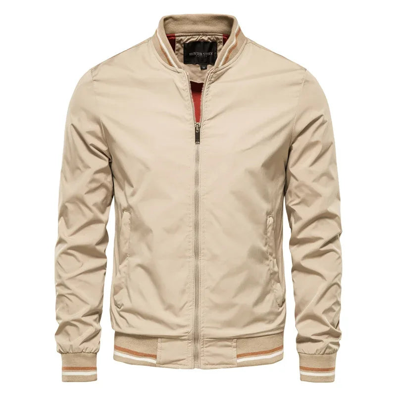 AIOPESON Solid Colour Bomber Jackets - ShopHub