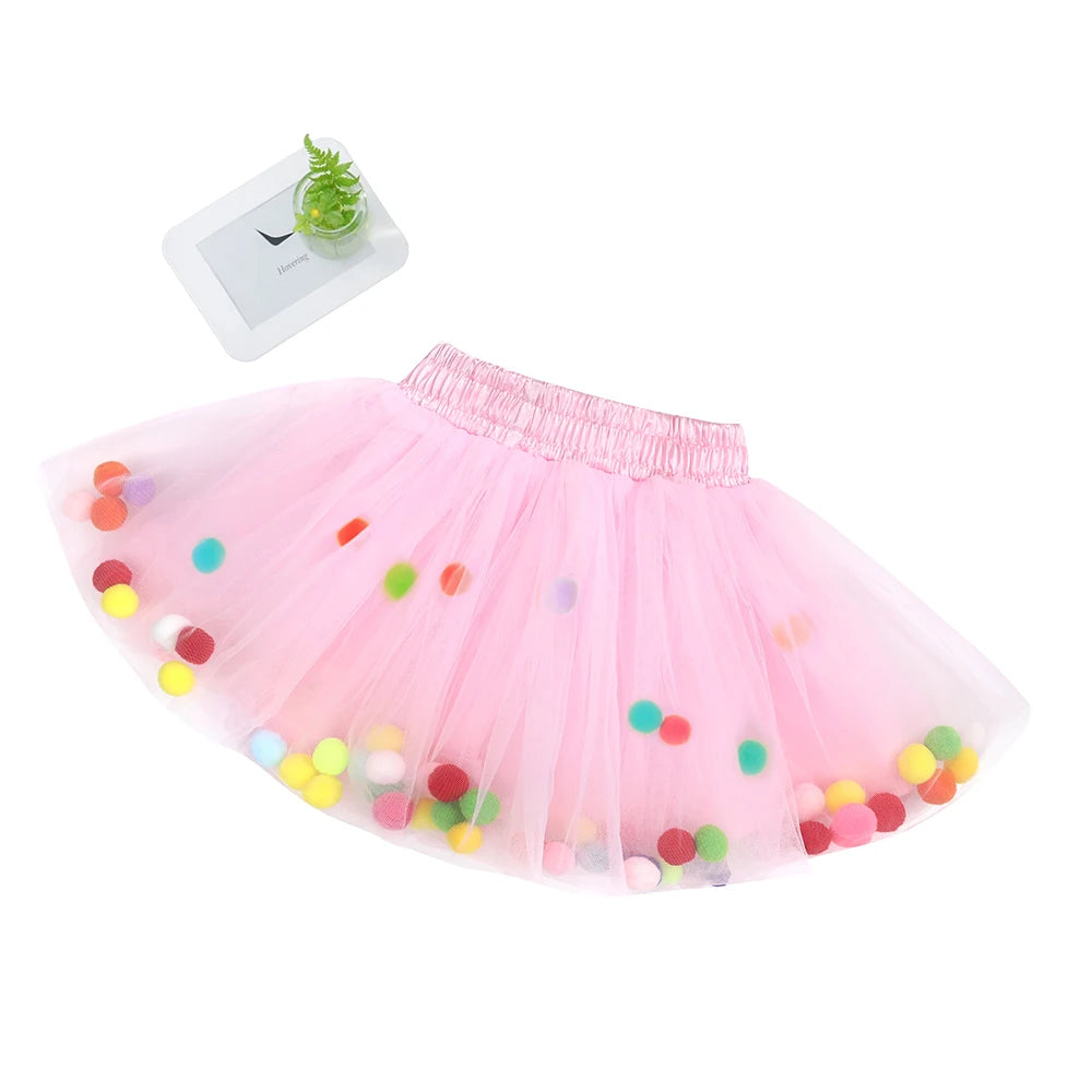 Kids Tales Party Pop Tulle Tutu Skirt for Girls