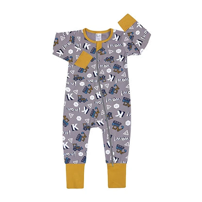 Kids Tales Little Moments Cotton-Blend Double-Zip Baby Romper