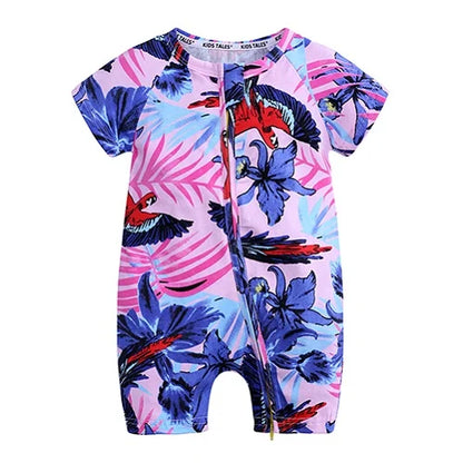 Kids Tales Sunny Side Cotton-Blend Zip Baby Romper