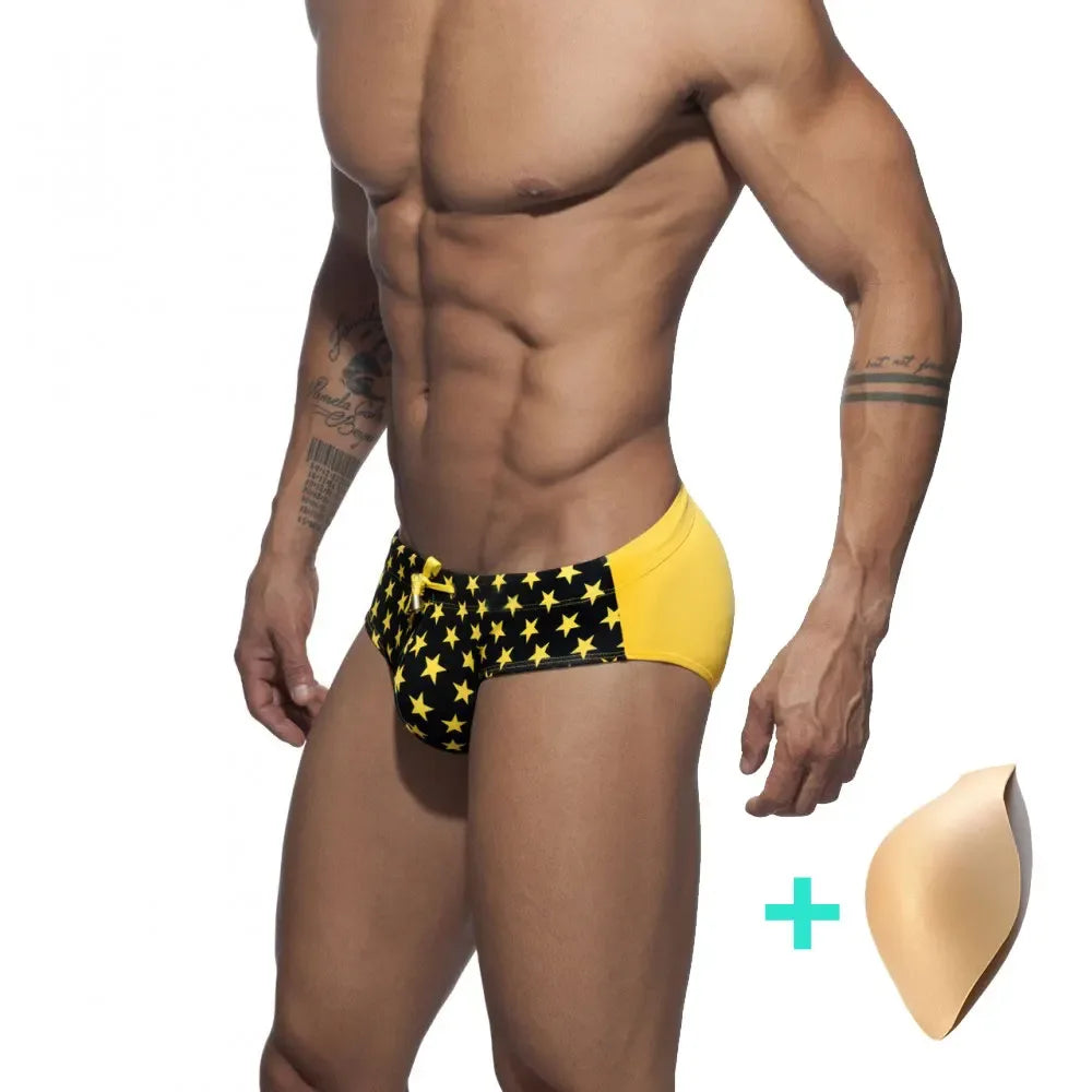 UXH Sexy Men's Low Waist Swim Briefs - ShopHub