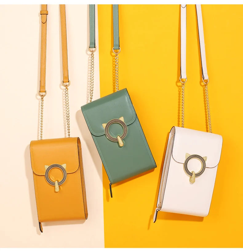FOXER Split Leather Crossbody Bag