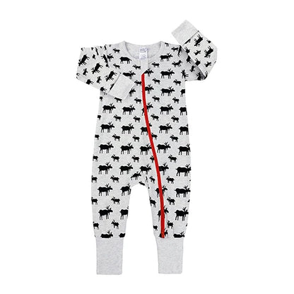 Kids Tales Little Bloom Cotton-Blend Double-Zip Romper