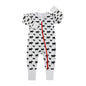 Kids Tales Little Bloom Cotton-Blend Double-Zip Romper