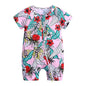 Kids Tales Playful Prints Cotton-Blend Short-Sleeve Baby Romper