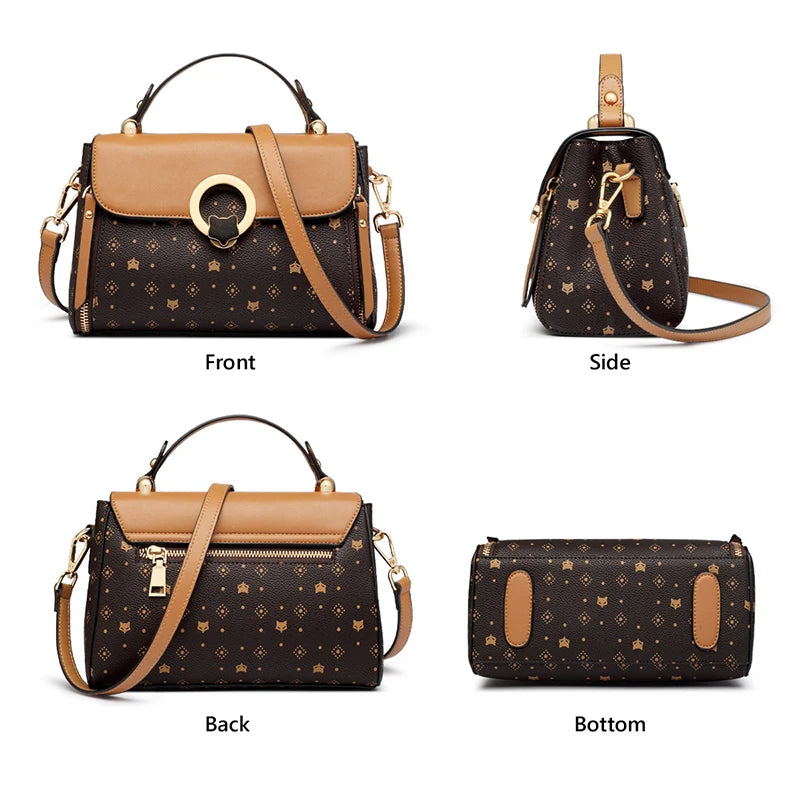 FOXER Women's Shoulder Bag Vintage Signature Tote Bag 2026 Luxury Fashion Female Handbag Crossbody Purse
