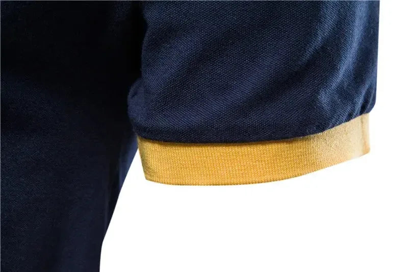 AIOPESON 100% Cotton Badge Embroidery Polo Shirts - ShopHub