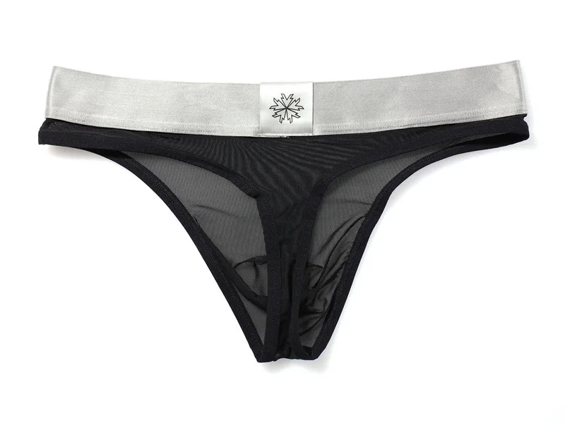 BRAVE PERSON Transparent Men's Briefs - Low-Waist Mesh Gauze Breathable Underwear