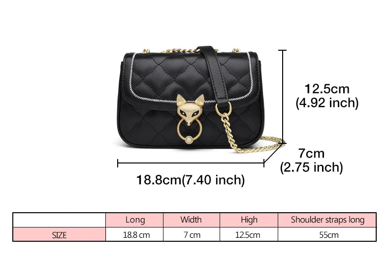FOXER Split Leather Crossbody Bag