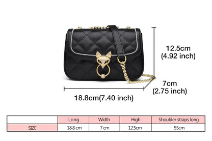 FOXER Split Leather Crossbody Bag