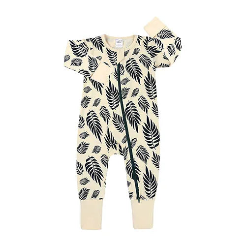 Kids Tales Storytime Cotton-Blend Double-Zip Baby Romper