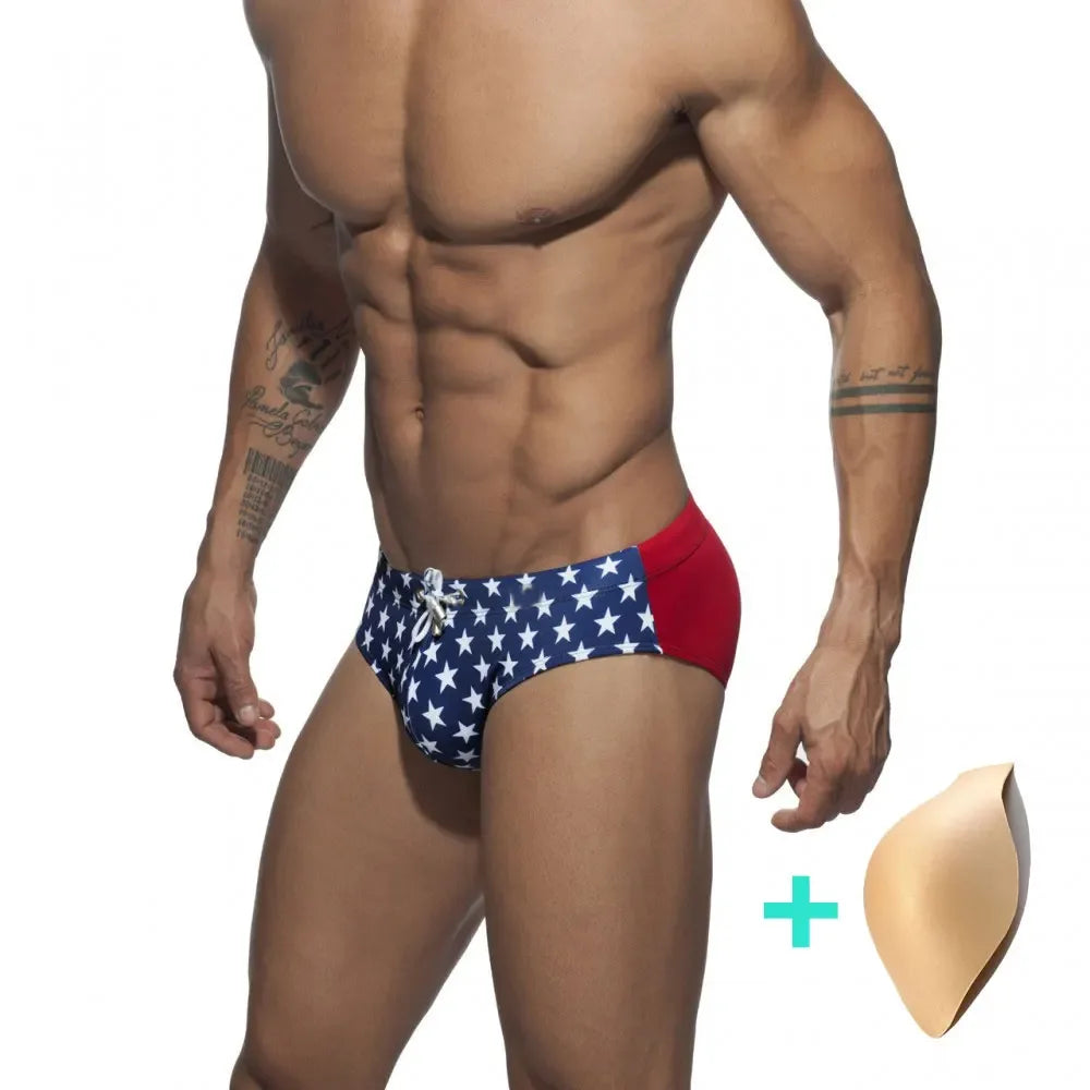 UXH Sexy Men's Low Waist Swim Briefs - ShopHub