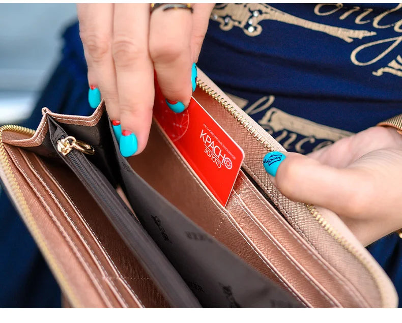 FOXER Women's Split Leather Wallet