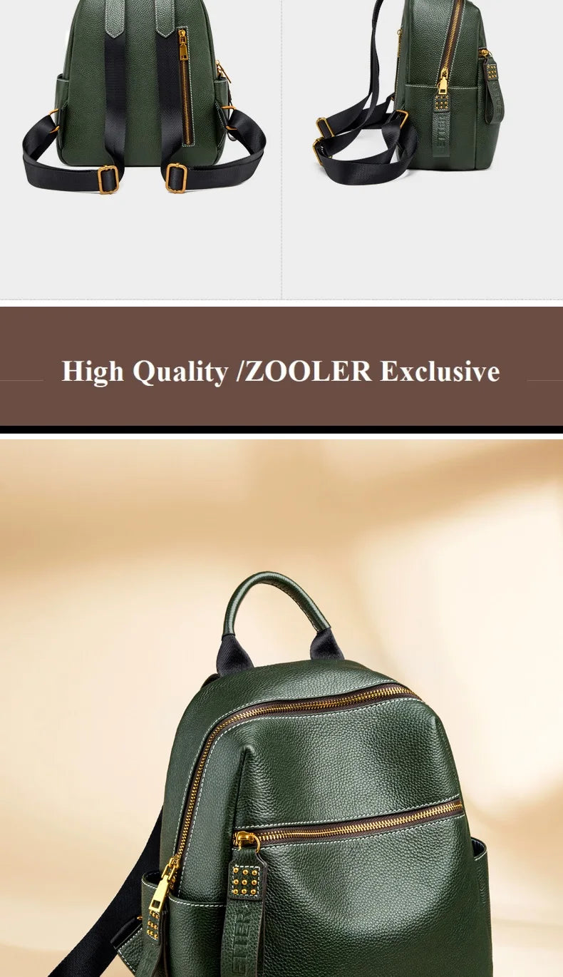 ZOOLER Top Sell Genuine leather Backpack Women Real Leather Travel Bags Style Backpack Soft Skin Female School Girl  Bags MY113