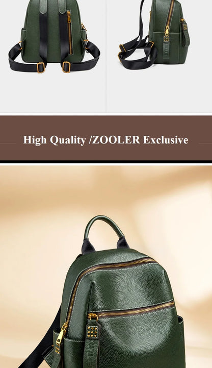 ZOOLER Top Sell Genuine leather Backpack Women Real Leather Travel Bags Style Backpack Soft Skin Female School Girl  Bags MY113