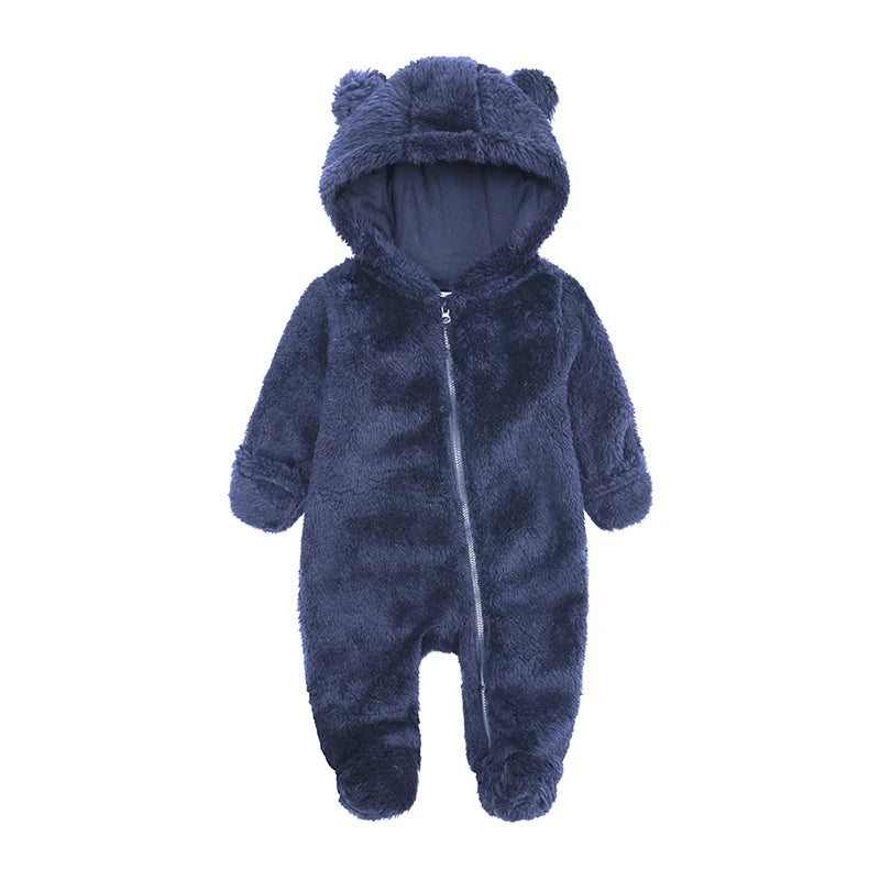 Kids Tales Cosy Cub Cotton-Lined Hooded Baby Romper