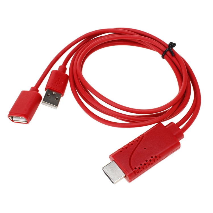 USB Male + USB 2.0 Female to HDMI Phone to HDTV Adapter Cable