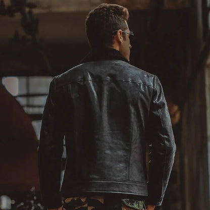 FLAVOR Men's Black Leather Jacket – Midnight Classic