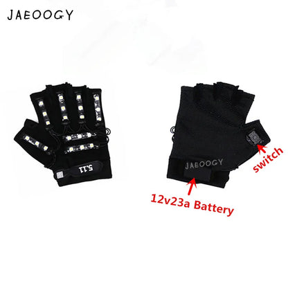 JAEOOGY 188 LED Dance Mask or Purple Gloves