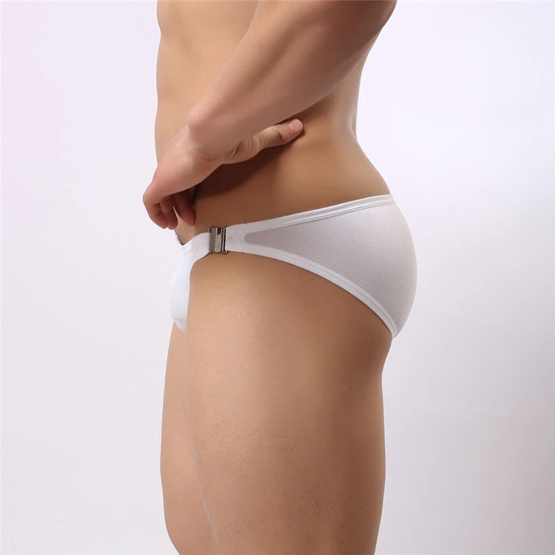 BRAVE PERSON Men's Sexy Fashion Briefs Bikini with Side Metal Buckle