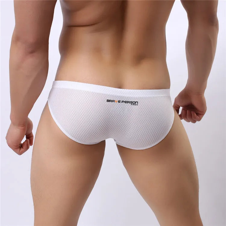 BRAVE PERSON Men's Sexy Briefs - Colourful High-Quality Nylon Underwear for Ultimate Comfort